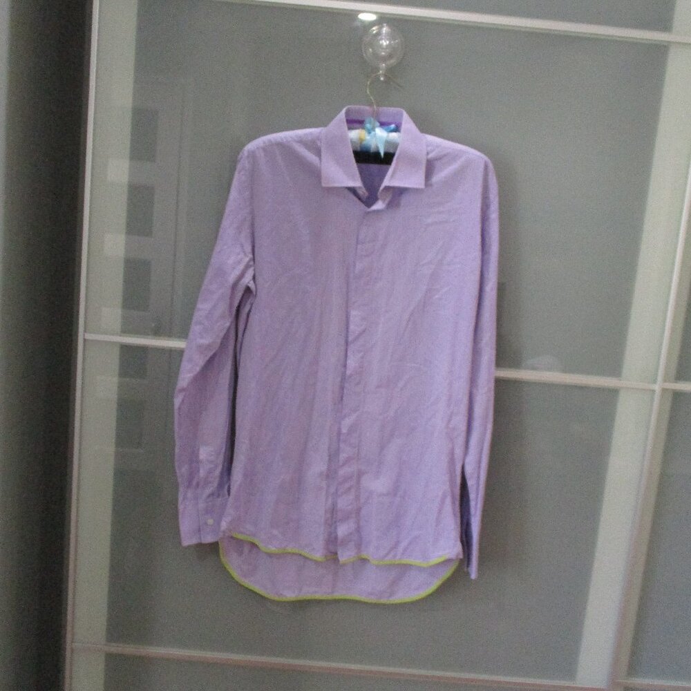 Ozwald Boateng Men's Long Sleeve Button Down Dress Shirt